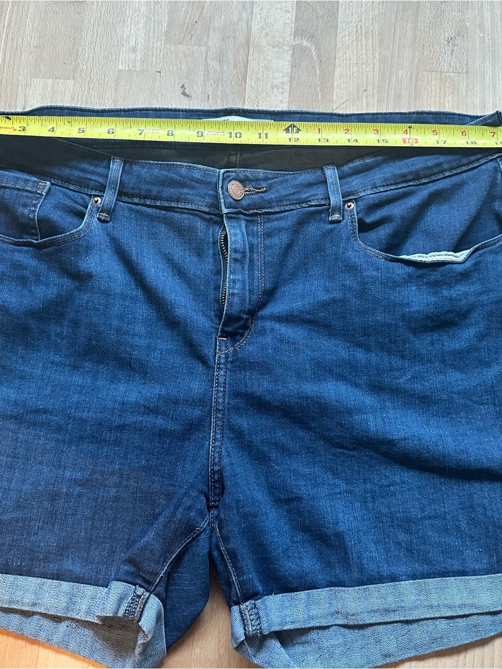 Signature by Levi Strauss Dark Blue Denim Women's Shorts